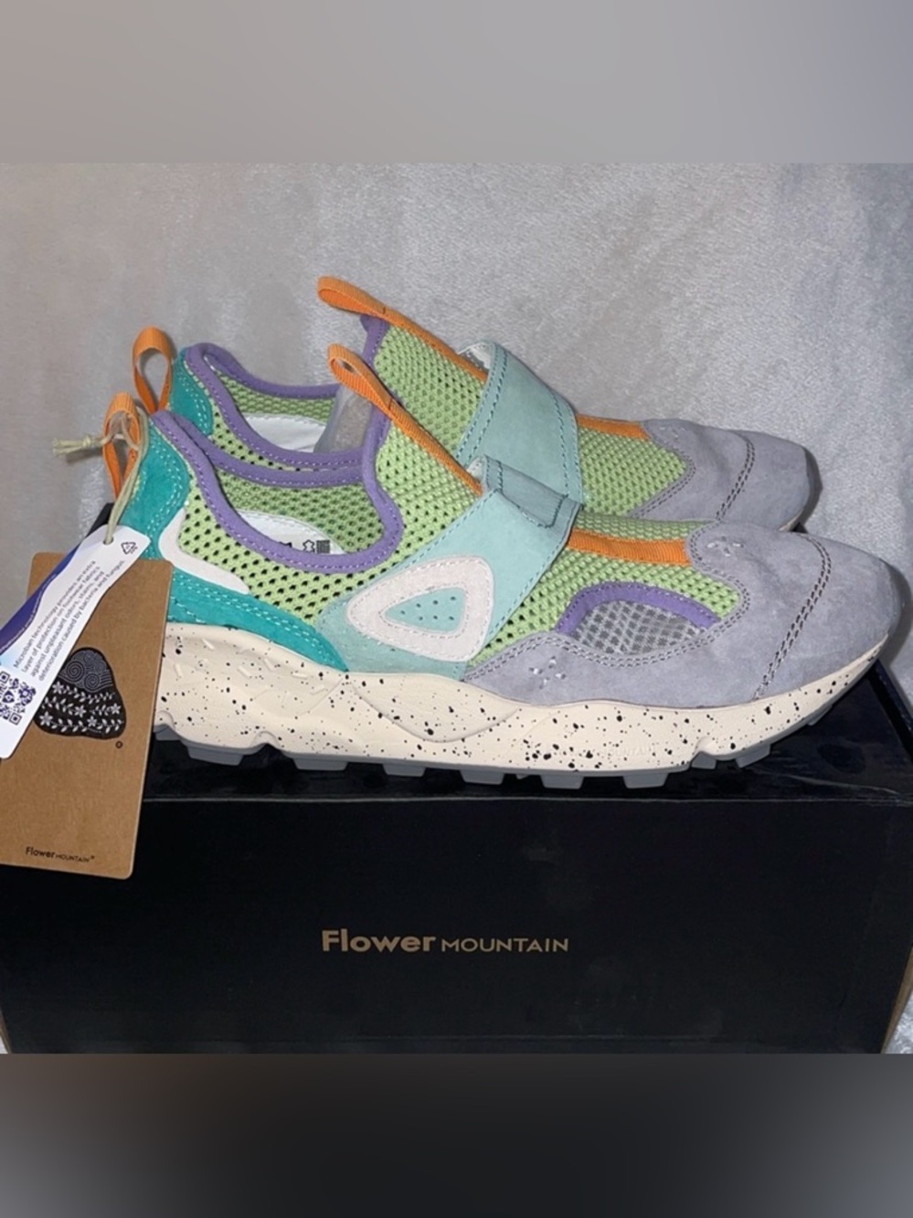Flower Mountain Pastel Multi-Color Sneakers - Purple, Mint & Orange size 40 - Picture 1 of 14